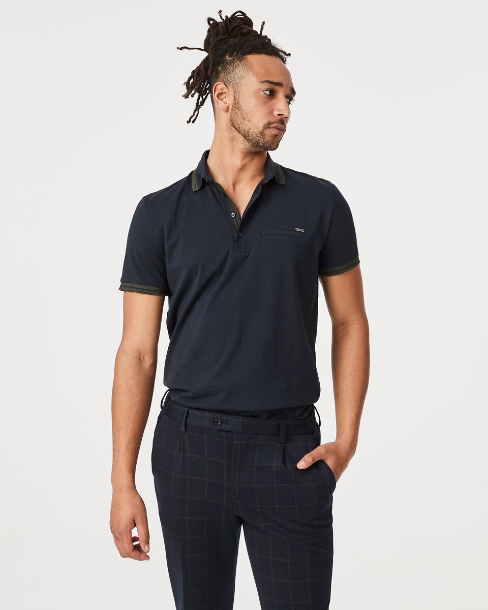 Narka Polo Shirt, Navy, hi-res
